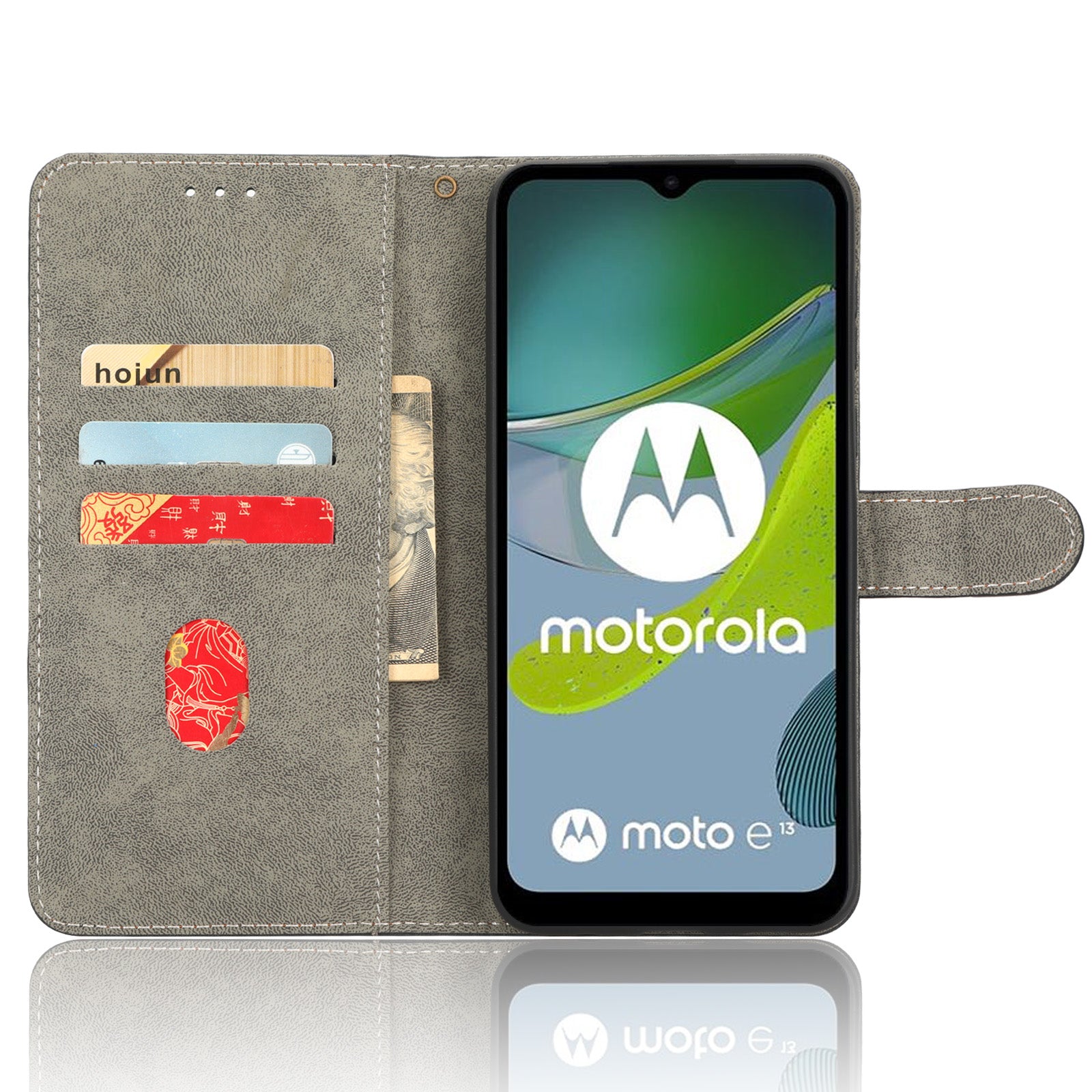 For Motorola Moto E13 4G RFID Blocking Wallet Cell Phone Cover Leather Mobile Phone Stand Case For Motorola Moto E13 4G RFID Blocking Wallet Cell Phone Cover Leather Mobile Phone Stand Case
